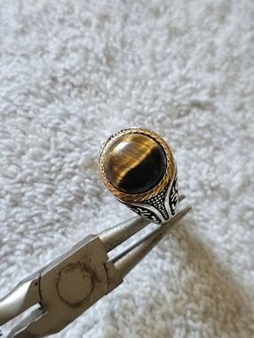 Beautiful Tigers Eye Mens Ring